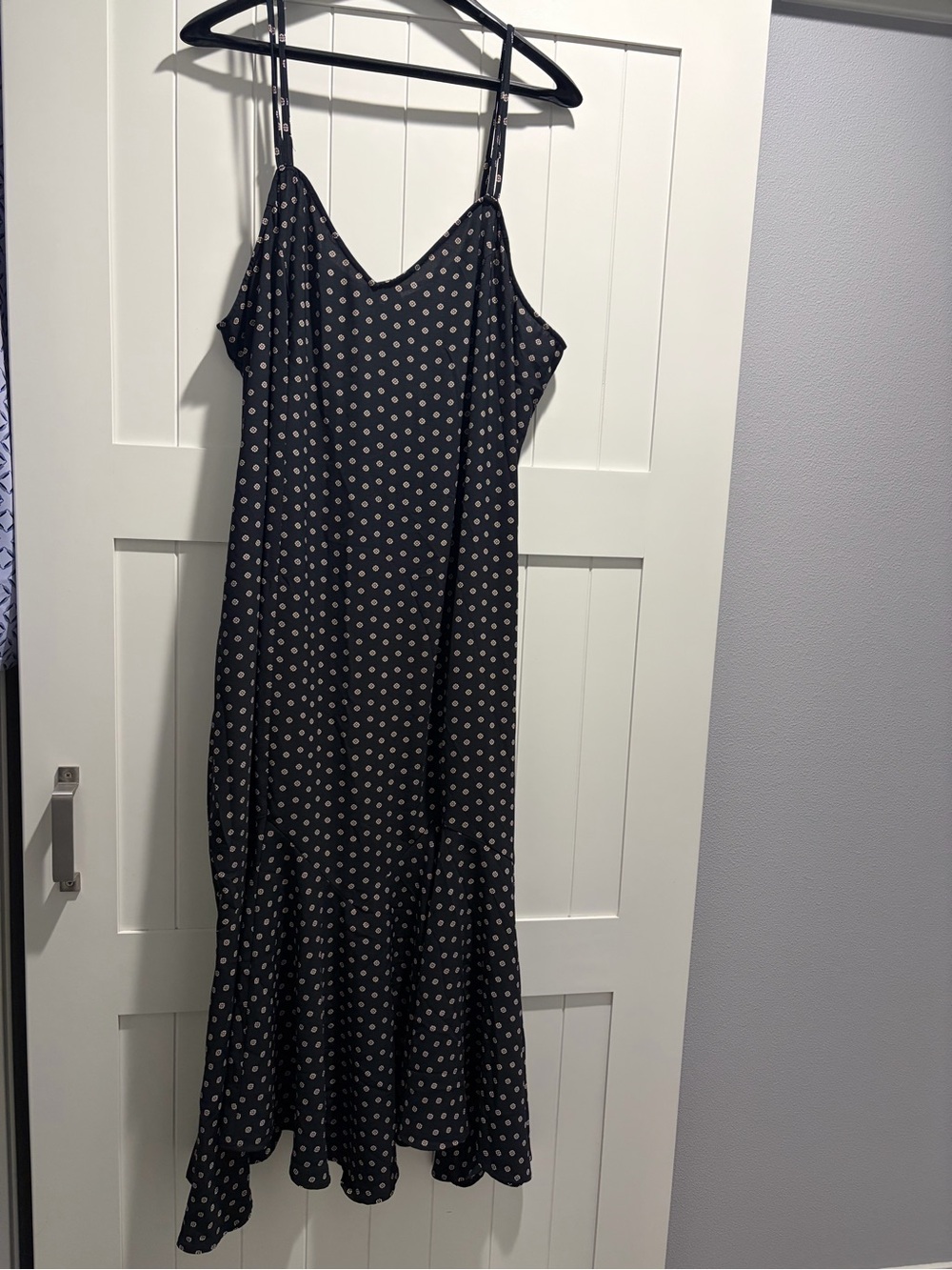 Ava & Viv Black Polka Dot Maxi Slip Dress